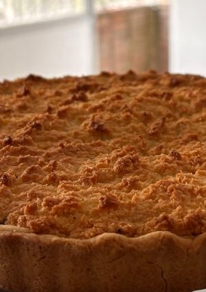 Una foto de Tarta de dulce de leche y coco🥥✨