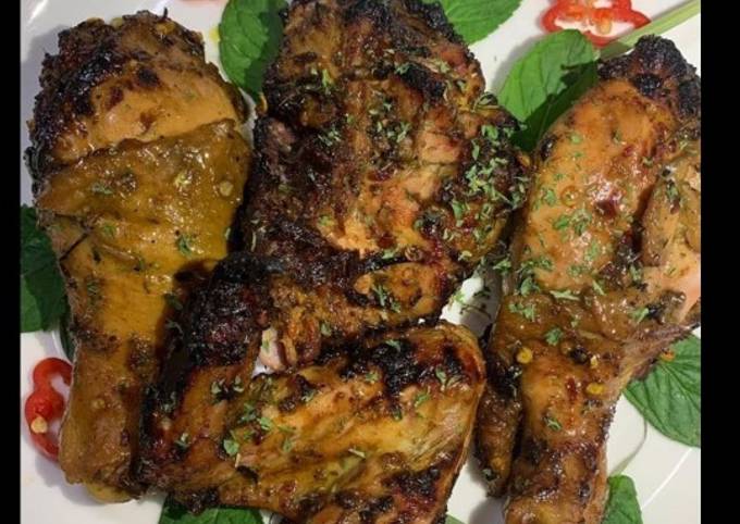 Mint flavor grilled chicken