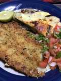 Fried Fish Fillets Breaded with Pork Rinds