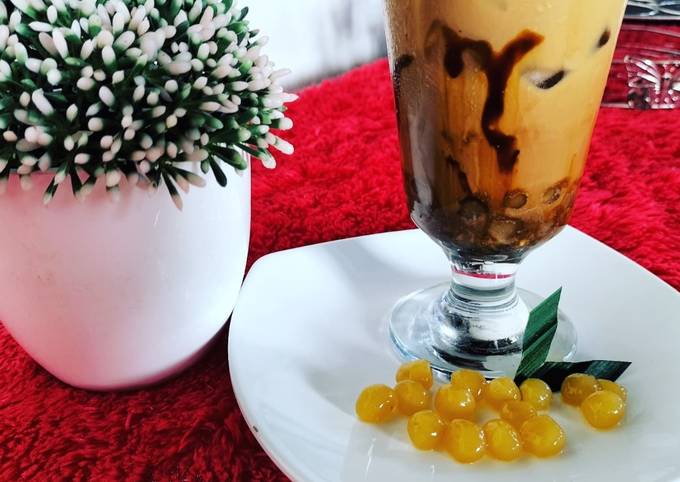 Resep Brown sugar latte boba ubi, Bikin Ngiler