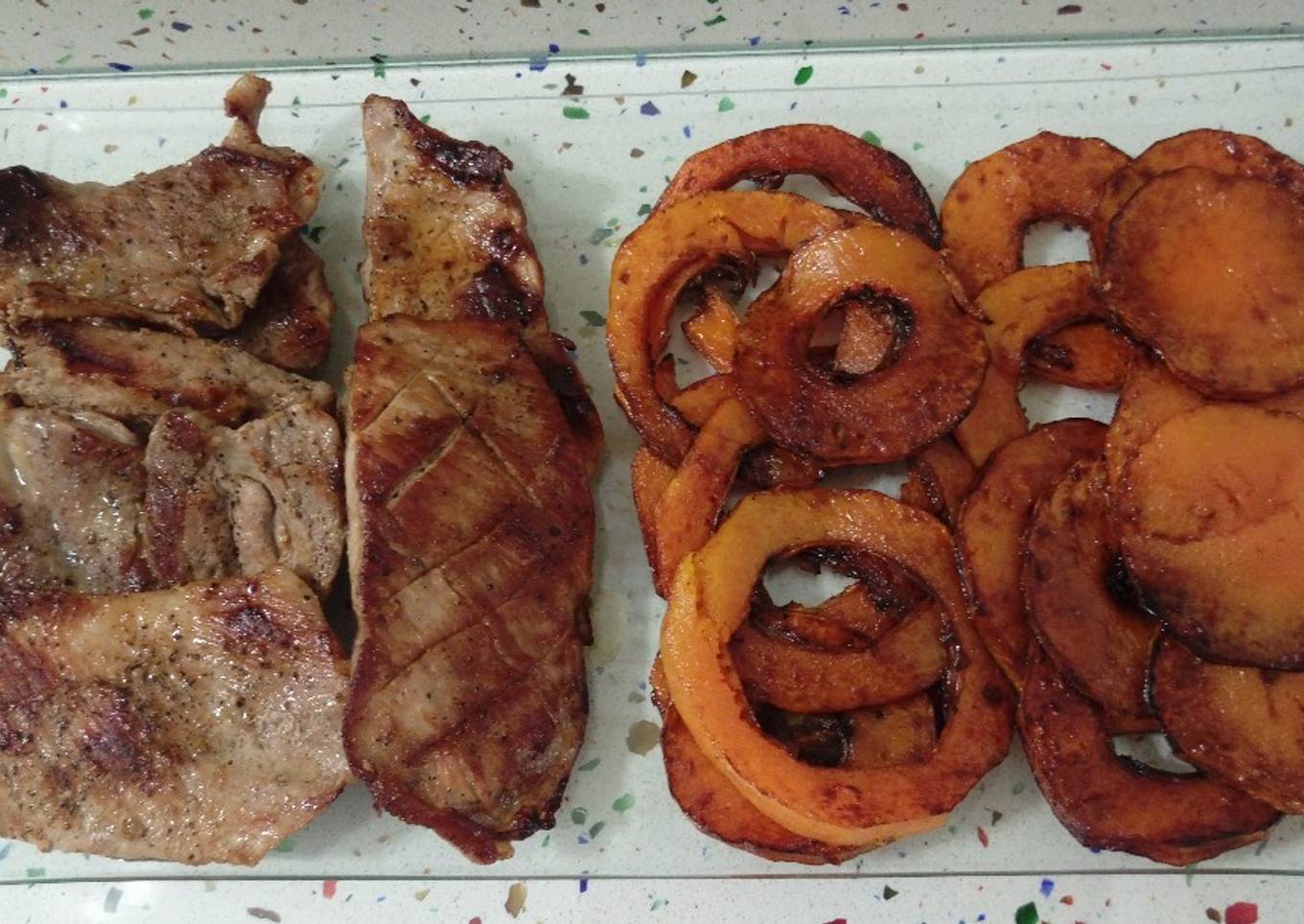 Barbacoa de calabaza y secreto ibérico