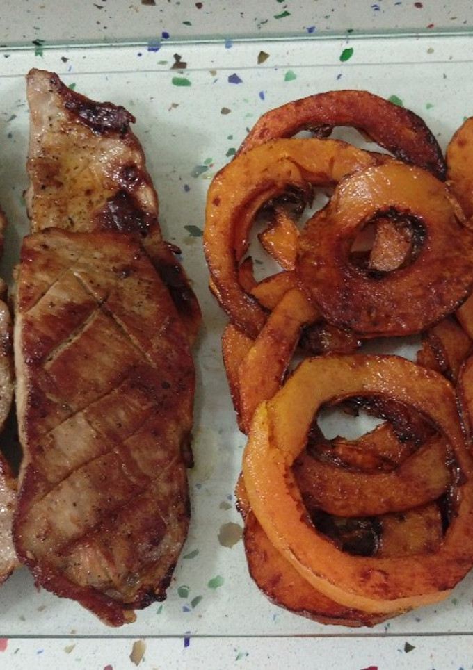 Una foto de Barbacoa de calabaza y secreto ibérico