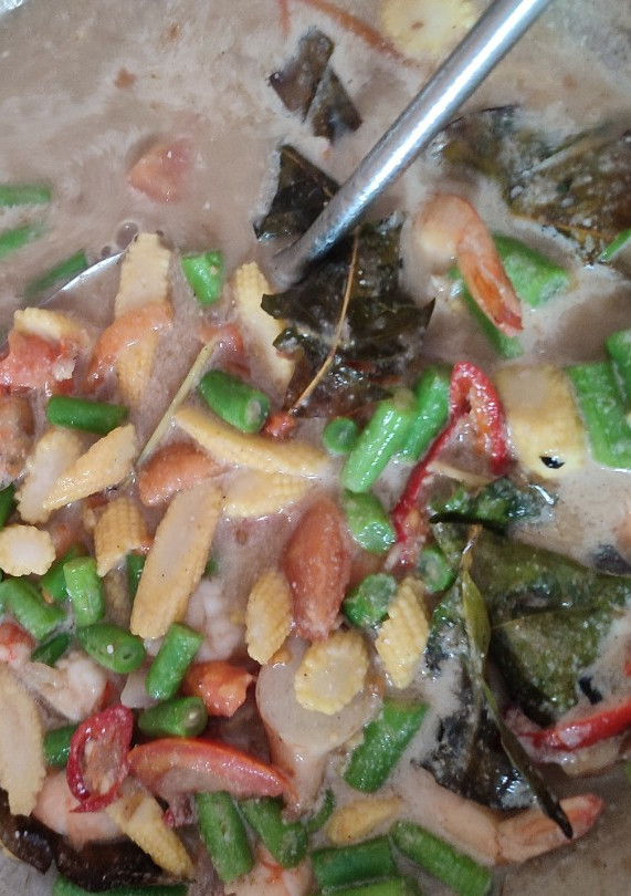 Foto resep Opor Udang buncis putren