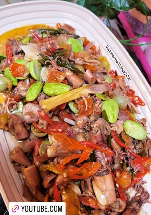 Foto resep Resep cumi asin pete tumis pedas
