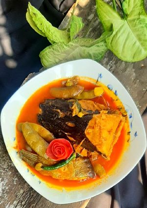 বোয়াল মাছের মুড়োর তরকারি। রেসিপির প্রধান ছবি
