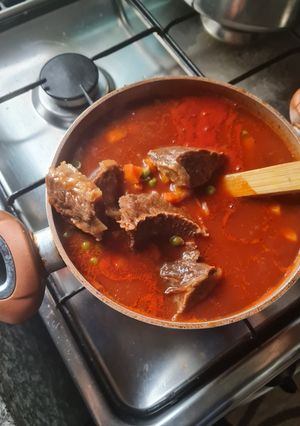 صورة لوصفة مرقة البازيلا مع الارز