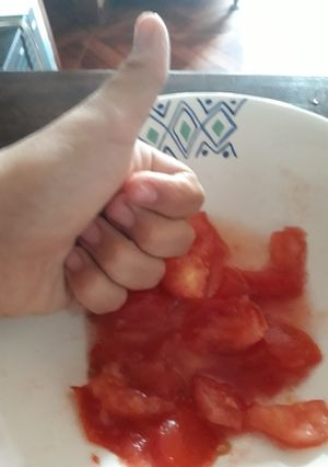Una foto de Riquísima receta con tomate