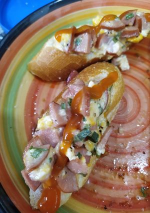 Hình của món Bánh mì nướng trứng mayonnaise.