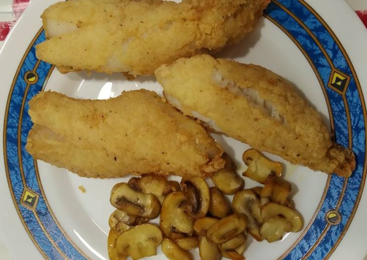 Lomos de gallineta con champiñones