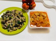 A picture of cà tím xào thịt ba chỉ