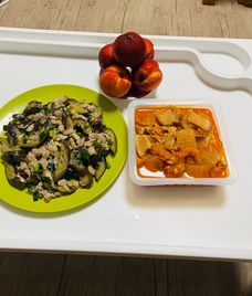 cà tím xào thịt ba chỉ