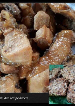 Foto resep Ayam dan tempe bacem