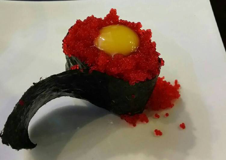 Step-by-Step Guide to Make Super Quick Homemade Brad&#39;s nigiri with tobiko and quail egg