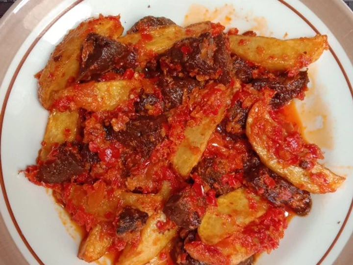 Cara Gampang Membikin Resep Sambal ati goreng plus kentang yang Menggugah Selera Anti Ribet, Bisa Manjain Lidah