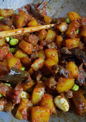 Foto resep Sambal goreng kentang ati ampelo+pete