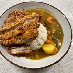 A picture of Tonkatsu or Katsu Curry.