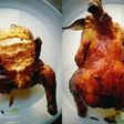 دجاج مشوي على قارورة الفيمتو في التنور
