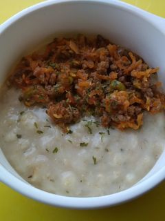 Foto resep Mpasi 9 bulan 4 bintang 'beef oat porridge'
