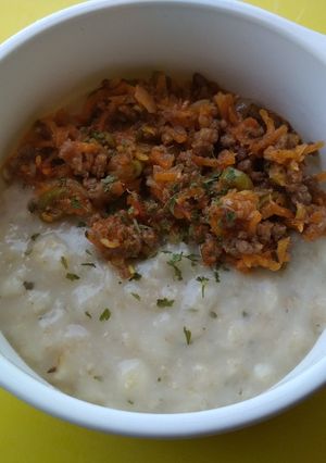 Foto resep Mpasi 9 bulan 4 bintang 'beef oat porridge'