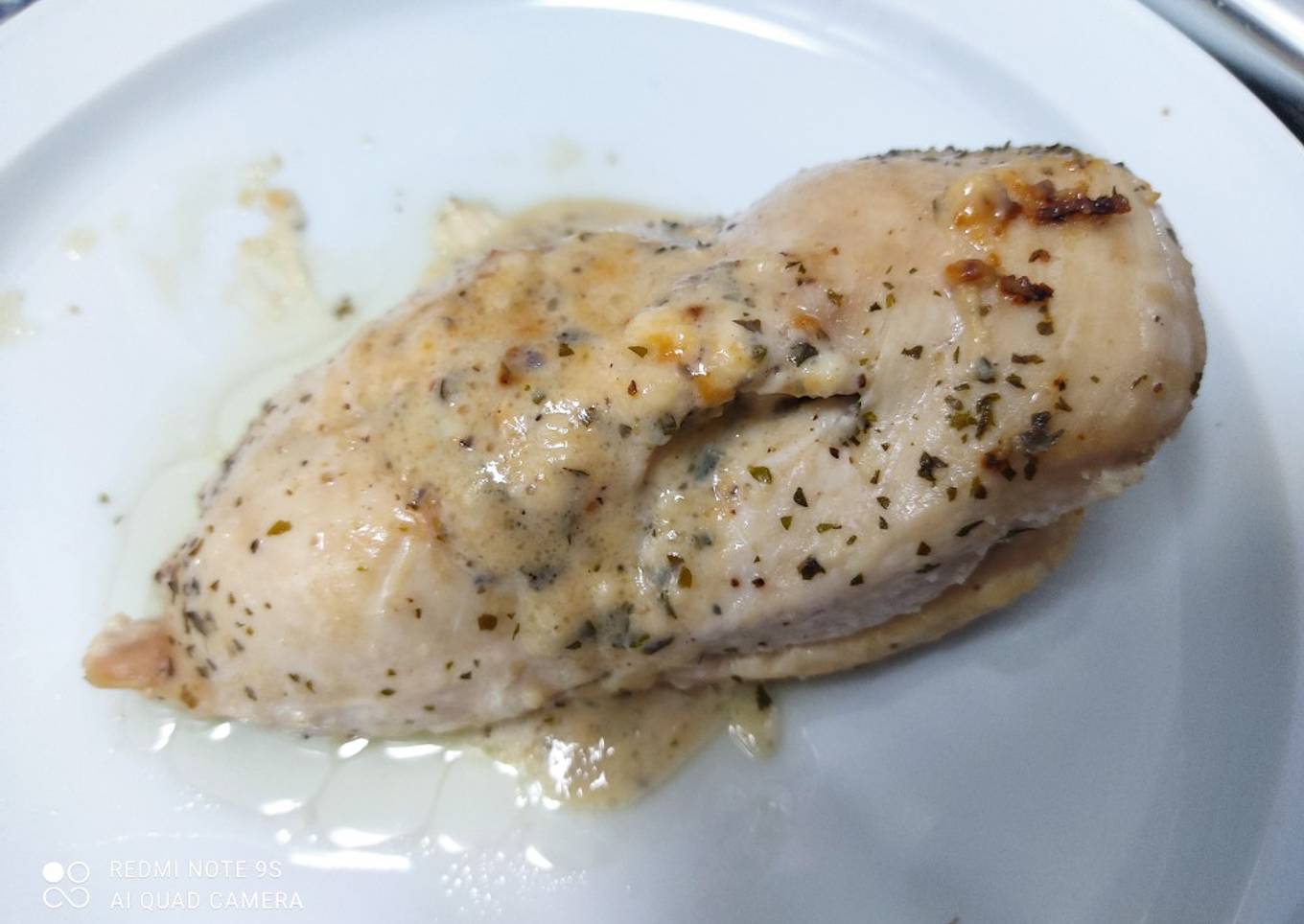 Pechuga de pollo rellena de quesito light