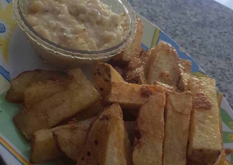 Resep Potato Wedges with Bechamel Dipping Sauce Anti Gagal