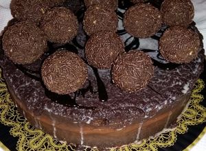 Una foto de Postre chocolatoso trufado