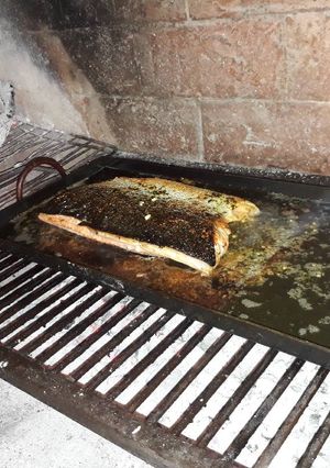 Una foto de Salmón a la manteca provenzal