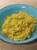 Arroz meloso con alcachofas al camembert con especias orientales
