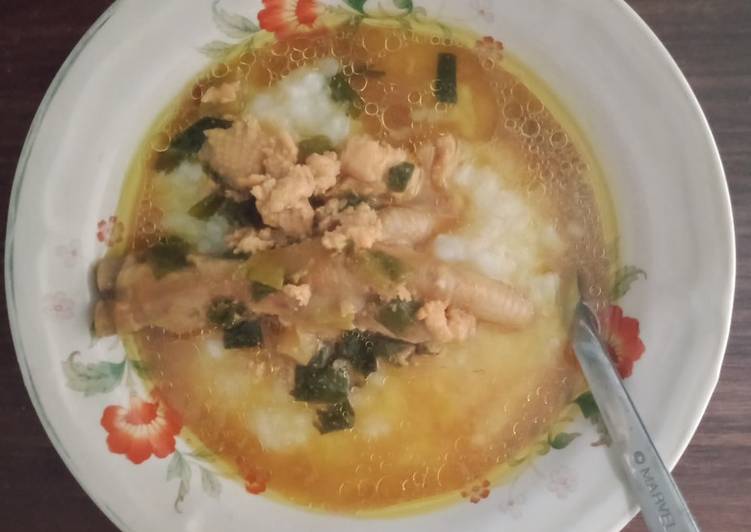 Bumbu Menyiapkan Bubur ayam giling+ceker ala2 🤭, Lezat Sekali