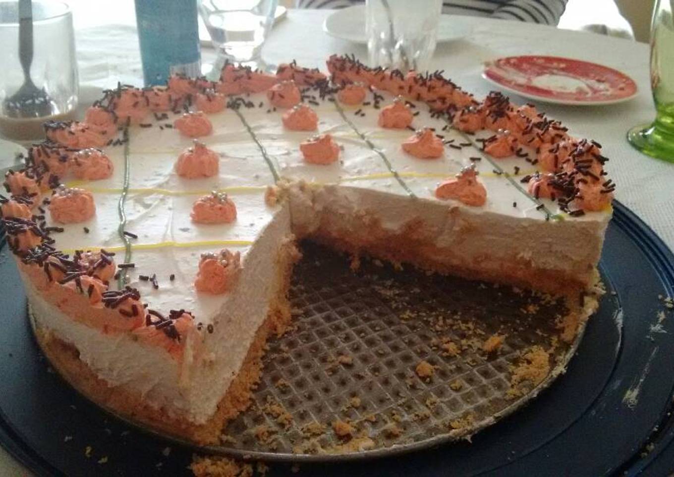 Tarta mousse de café y nata