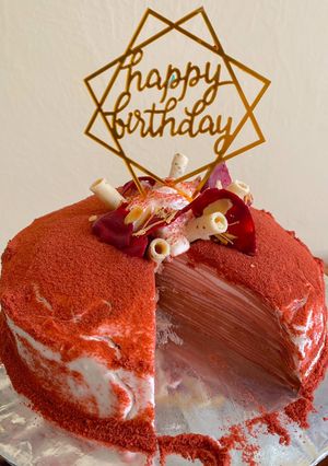 Foto resep Mille Crepes Red Velvet