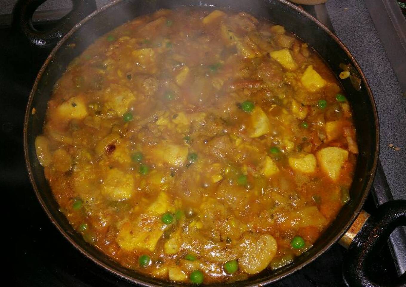 Arroz con carne y verduritas