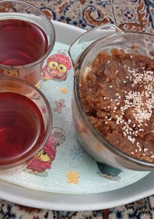 عکسی از دستور حلوا خرمایی با روش خاص