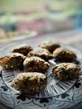 Polpette di melanzane —albóndigas de berenjena a la calabresa— (en airfryer)