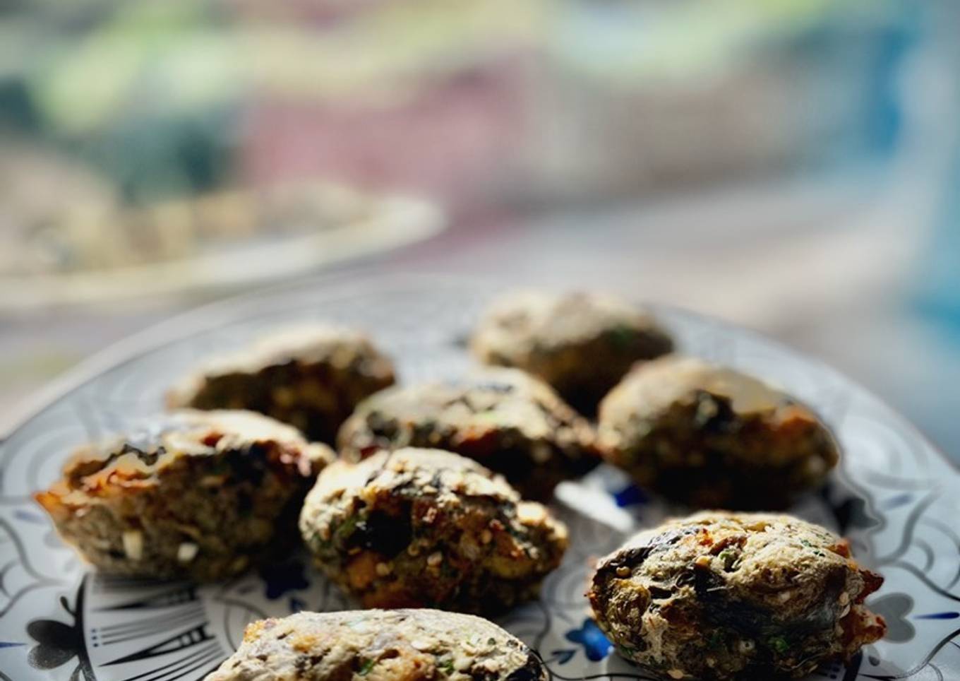 Polpette di melanzane —albóndigas de berenjena a la calabresa— (en airfryer)