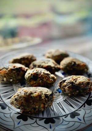 Una foto de Polpette di melanzane —albóndigas de berenjena a la calabresa— (en airfryer)