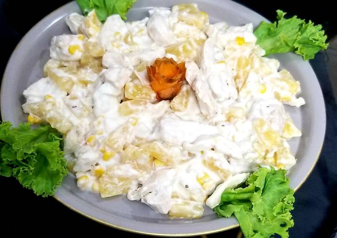 Steps to Prepare Super Quick Homemade Chicken and pineapple salad
