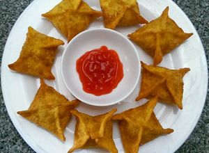 Hình của món Hoành Thánh Chiên Chay.