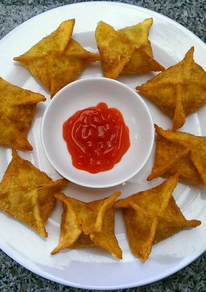 Hình của món Hoành Thánh Chiên Chay.
