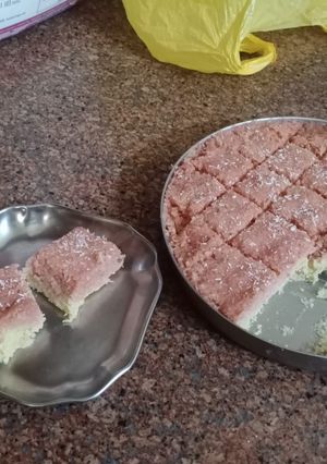 A picture of Nariyal Burfi (In Two Colours).
