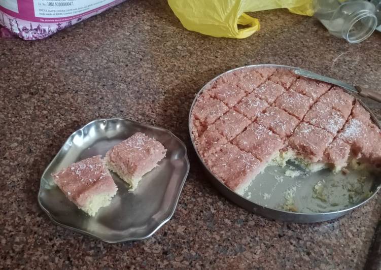 Easiest Way to Make Quick Nariyal Burfi (In Two Colours)