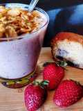 🍓 Licuado de Frutilla y arándanos con yogurt de Kéfir 🍓