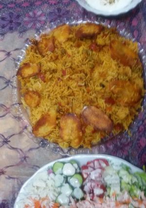 عکسی از دستور پلو سبزیجات مخلوط