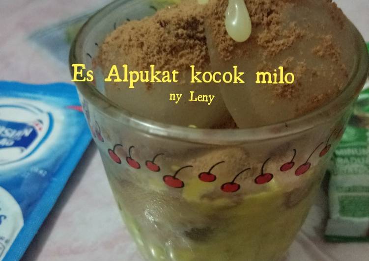 Cara bikin Es alpukat kocok milo , Enak