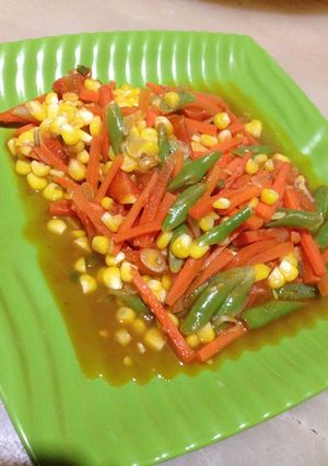Foto resep Tumis buncis jagung wortel saos tiram