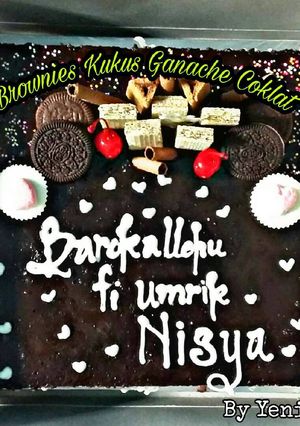 Foto resep Brownies Kukus siram Ganache Coklat