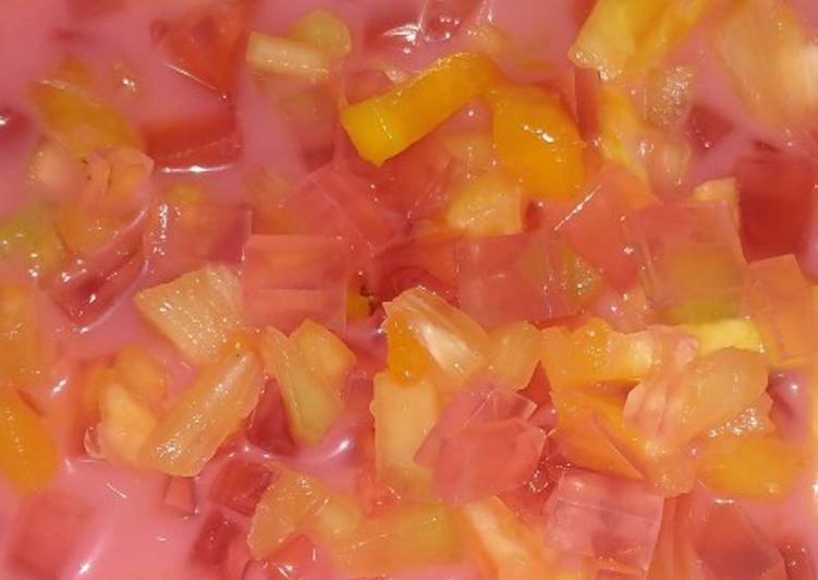 Olahan Es Jelly Buah Simple | Cara Buat Es Jelly Buah Simple Yang Menggugah Selera