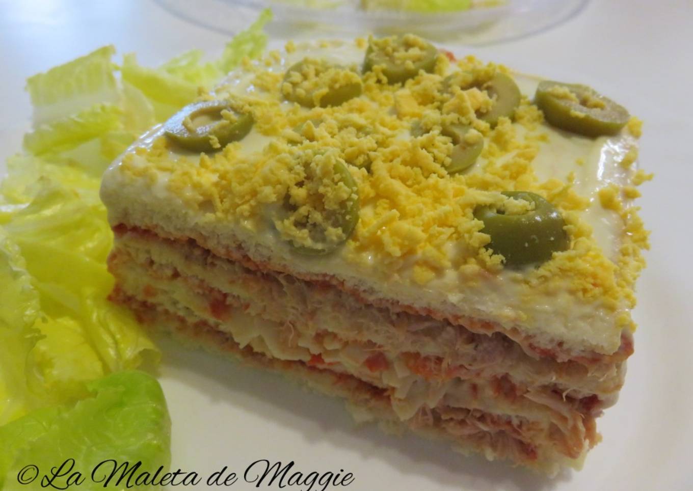 Pastel frío de atún y surimi