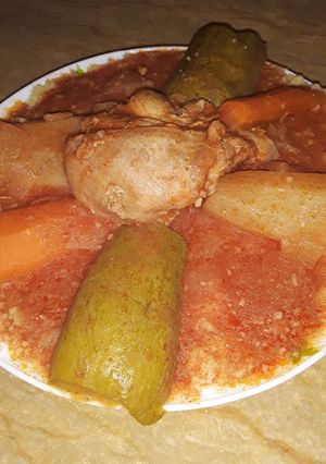 A picture of Couscous for Friday Lunch.
