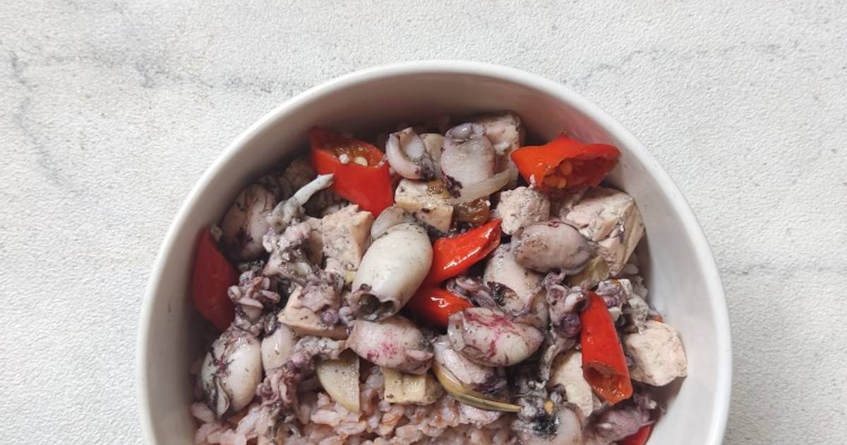 Resep Rice Bowl Nasi Merah Tumis Cumi Hitam oleh Indah Kurniasari Cookpad